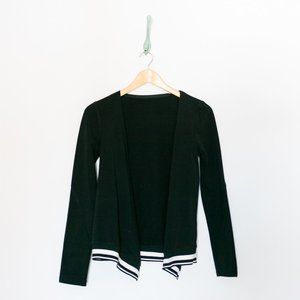 LA FÉE MARABOUTÉE open cardigan • black white • size small